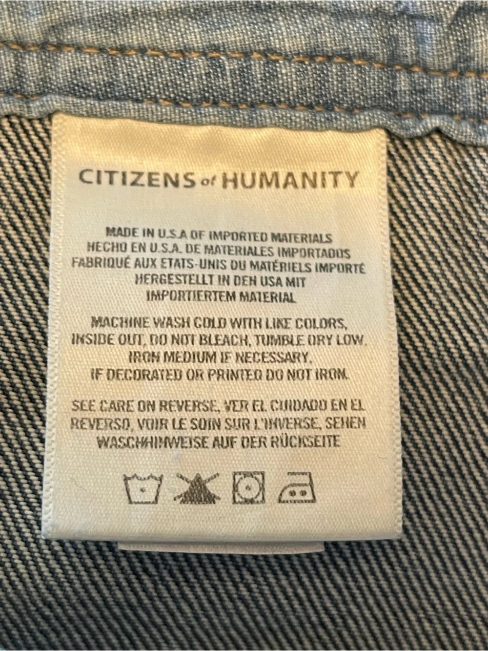 Anthro Citizens Of Humanity Faye Overalls Comeback Wash Button-Front Wide Leg